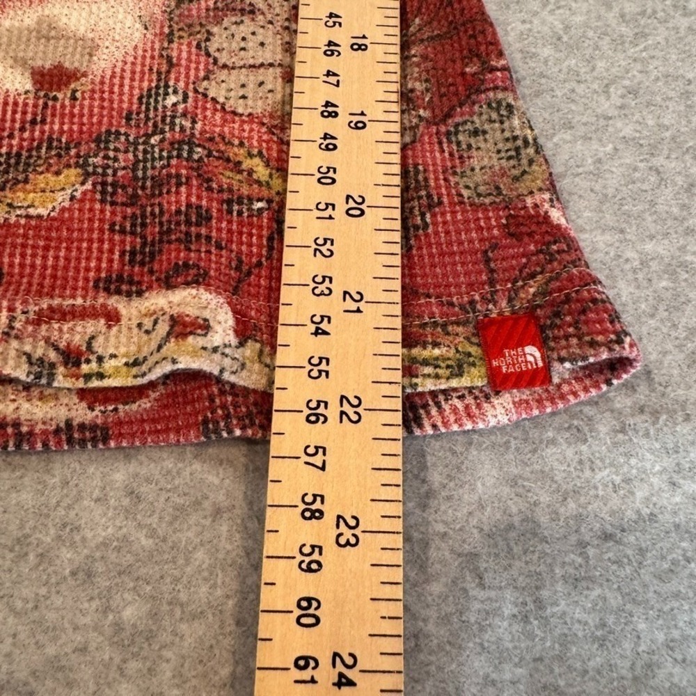 The North Face Thermal Top Womens XS Red Floral Cotton Blend Hiking Camping - Picture 10 of 13